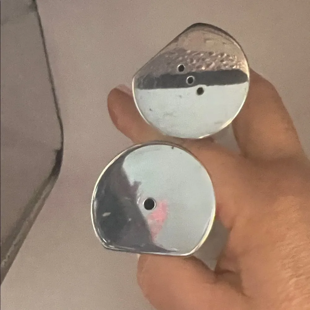 Vintage  Nambé Kissing Salt & Pepper Shakers